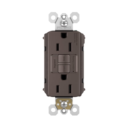 Spec-Grade Tamper Resistant 15A Self-Test Duplex GFCI, Dark Bronze