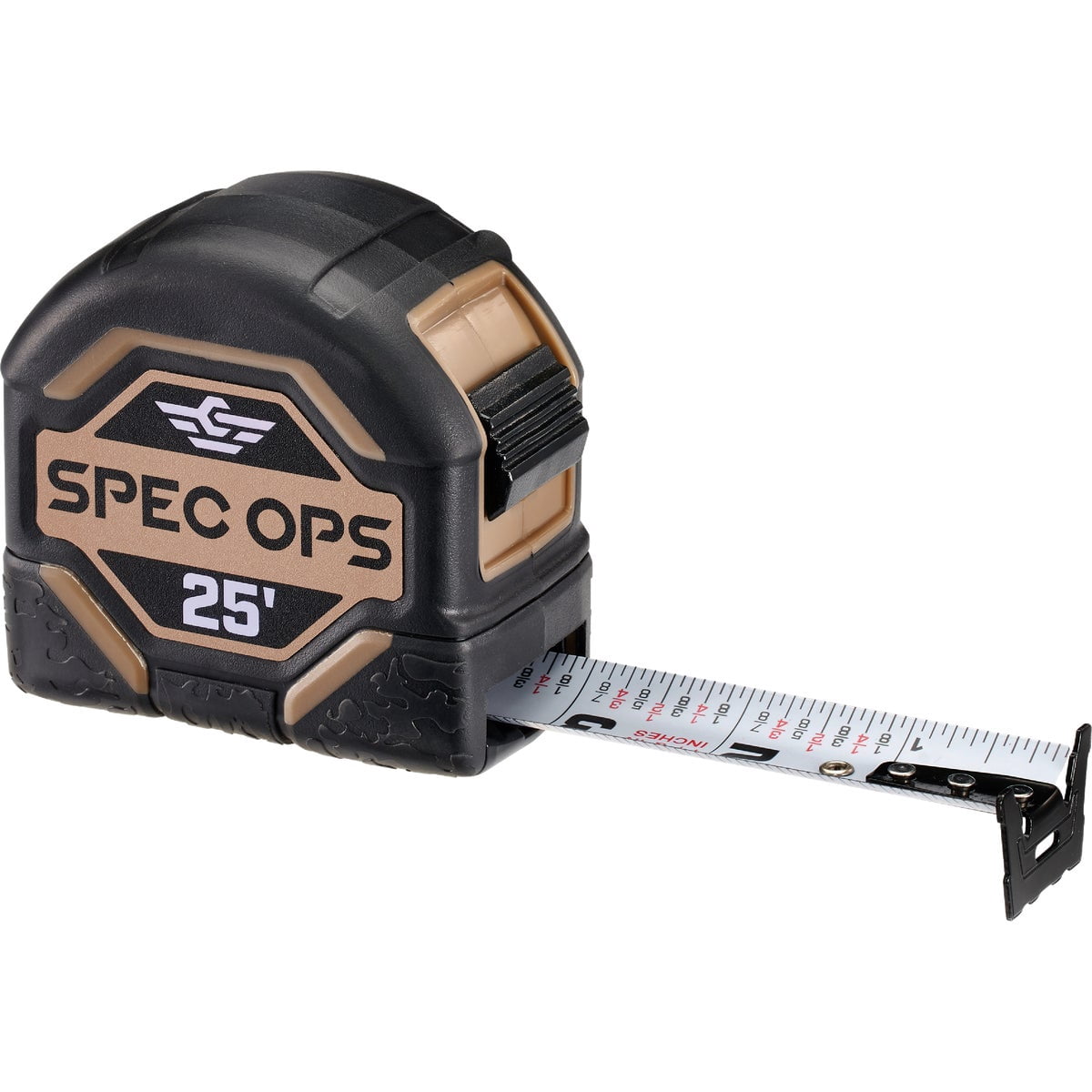 Spec Ops Tools 25-Foot Tape Measure Tool Set, 1 1/8" Double-Sided Blade, Military-Grade Composite Case, 3% Donated to Veterans, 2-Pack