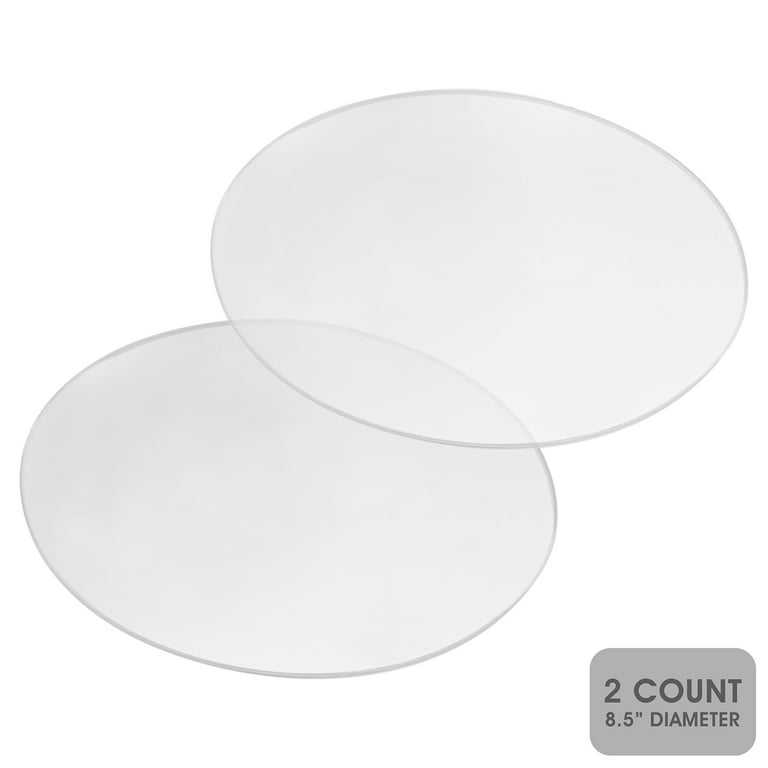 Spec101 Acrylic Cake Disc 8.5in 2 Pack - Round Acrylic Disc Set - 1/8in Thick