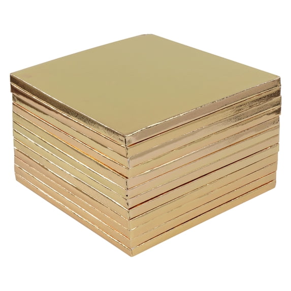 Spec101 Cake Board 10 Inch 12pk Gold Cake Drum Cake Stands for Dessert Table