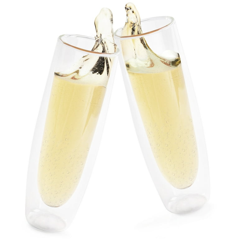 Modern Optic Champagne Toasting Flutes