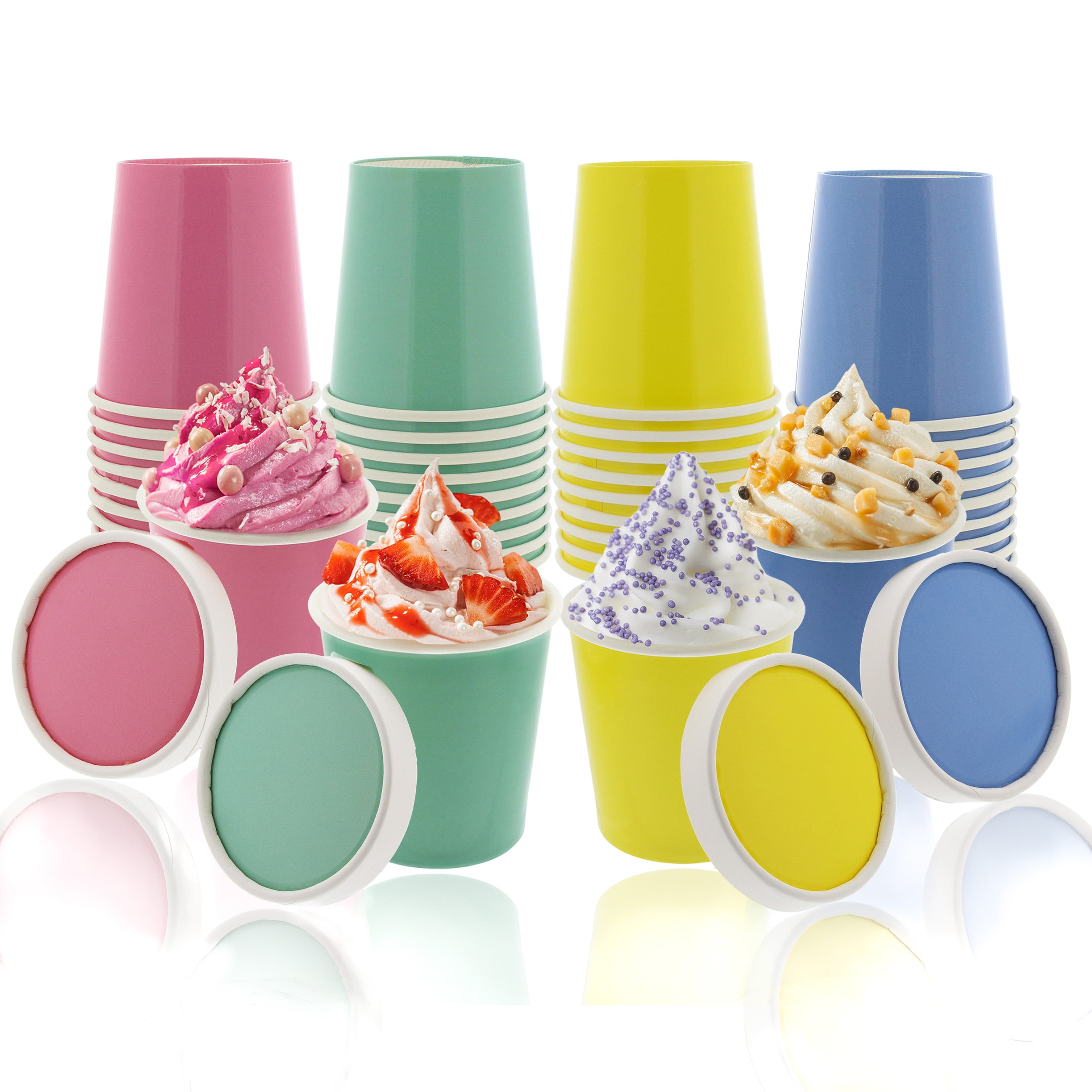 Single Serve Paper Ice Cream Cup with Lid - Stanpac