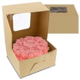 thumbnail image 1 of Spec101 Popup Brown Bakery Boxes with Window 6x6x3 Inch Cake Boxes - 15-Pack, 1 of 7