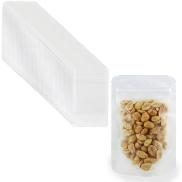 Spec101 Resealable Mylar Bags for Food Storage 50pk - 3.5x6in 1oz Matte Plastic