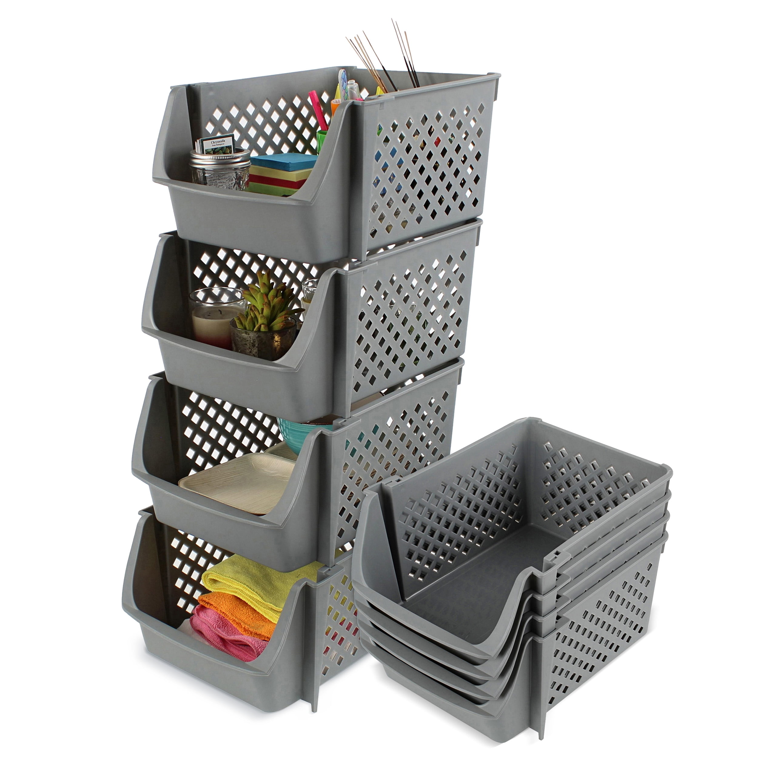 Lime Confetti Large Plastic Bin - Walmart.com