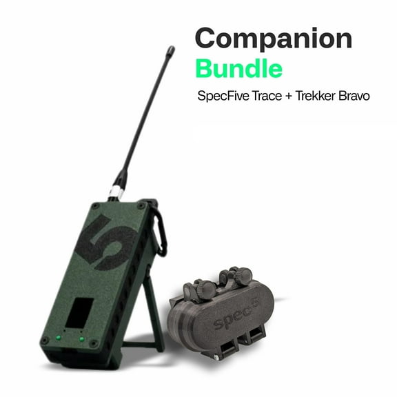 Spec5 GPS Tracker Bundle for K9 Handlers and Search Teams, Subscription-Free, No WiFi or Cellular Needed