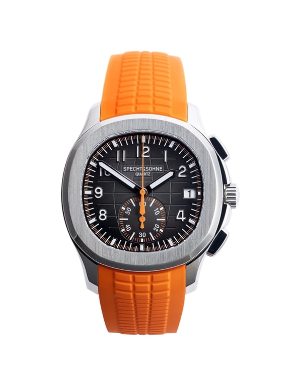 Specht & Sohne Sports Watches For Men Orange Top Brand Luxury Rubber Wrist Watch Fashion Chronograph Wristwatch Relogio Masculino