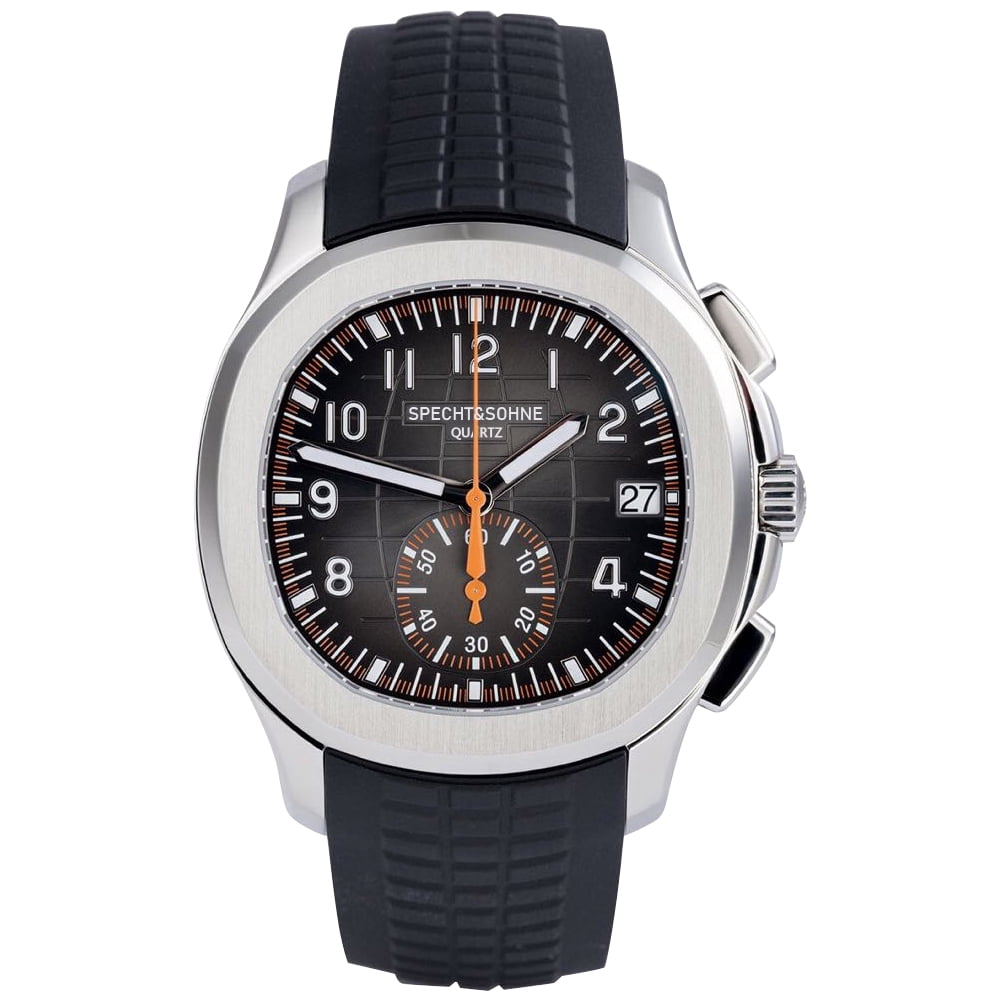Specht & Sohne Sports Watches For Men Orange Top Brand Luxury Rubber Wrist Watch Fashion Chronograph Wristwatch Relogio Masculino