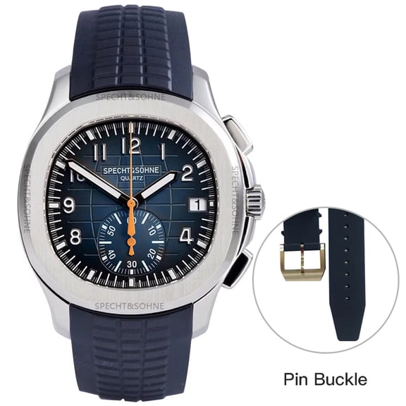 Specht&Sohne Sports Watches For Men Orange Top Brand Luxury Rubber Wrist Watch Fashion Chronograph Wristwatch Relogio Masculino