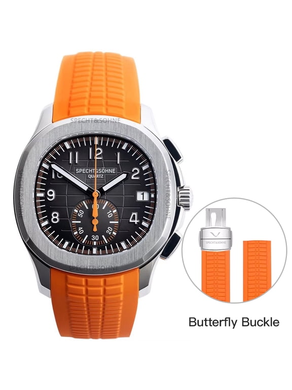 Sports Watches For Men Orange Top Brand Luxury Rubber Wrist Watch Fashion Chronograph Wristwatch Relogio Masculino