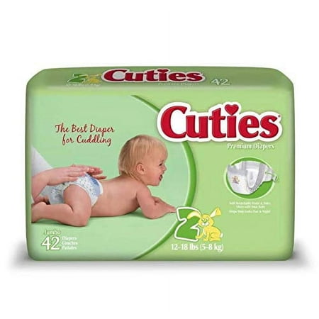 Special 4 Packs of Diapers Cutie Size 2,12-18 lbs - 42 per Pack - First Quality CR2001