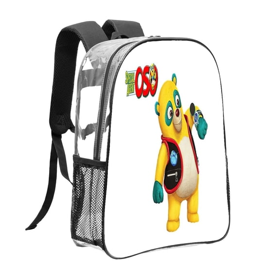 Special Agent Oso Pattern Transparent Backpack Lightweight And fashionable Showcasing Personality And Leading The Trend