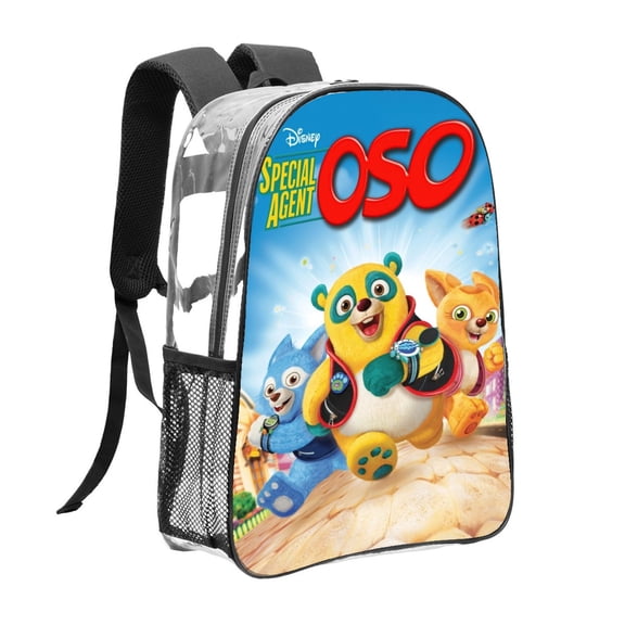 Special Agent Oso Pattern Transparent Backpack Lightweight And fashionable Showcasing Personality And Leading The Trend