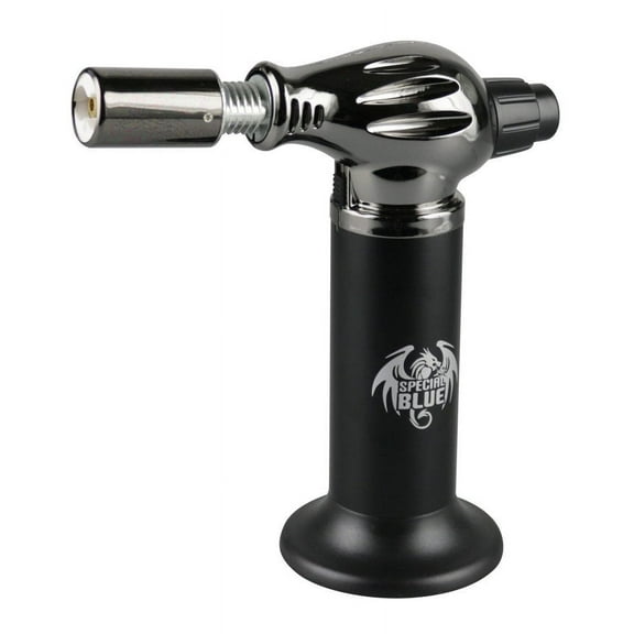 Special Blue Butane Torch - The Flame Thrower / 7.25" / Black
