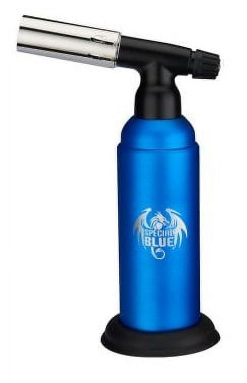 Special Blue Monster 2 Butane Torch (Blue) - 2.0 Refillable Double Flame Lighter- Culinary Torch - Welding Torch - Adjustable Dual Flame for Desserts, Creme Brulee, BBQ and Baking 7.5"