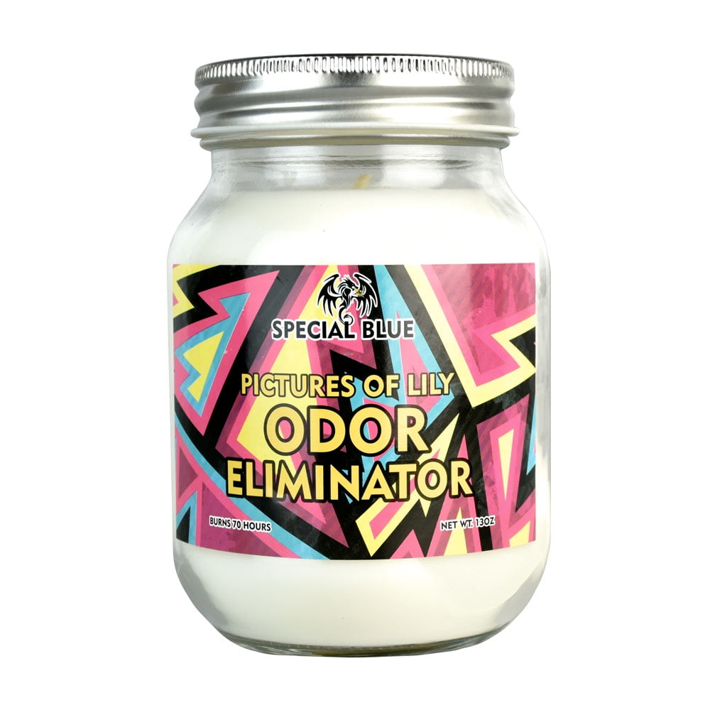 Special Blue Odor Eliminator Candle 13oz/ Pictures of Lily