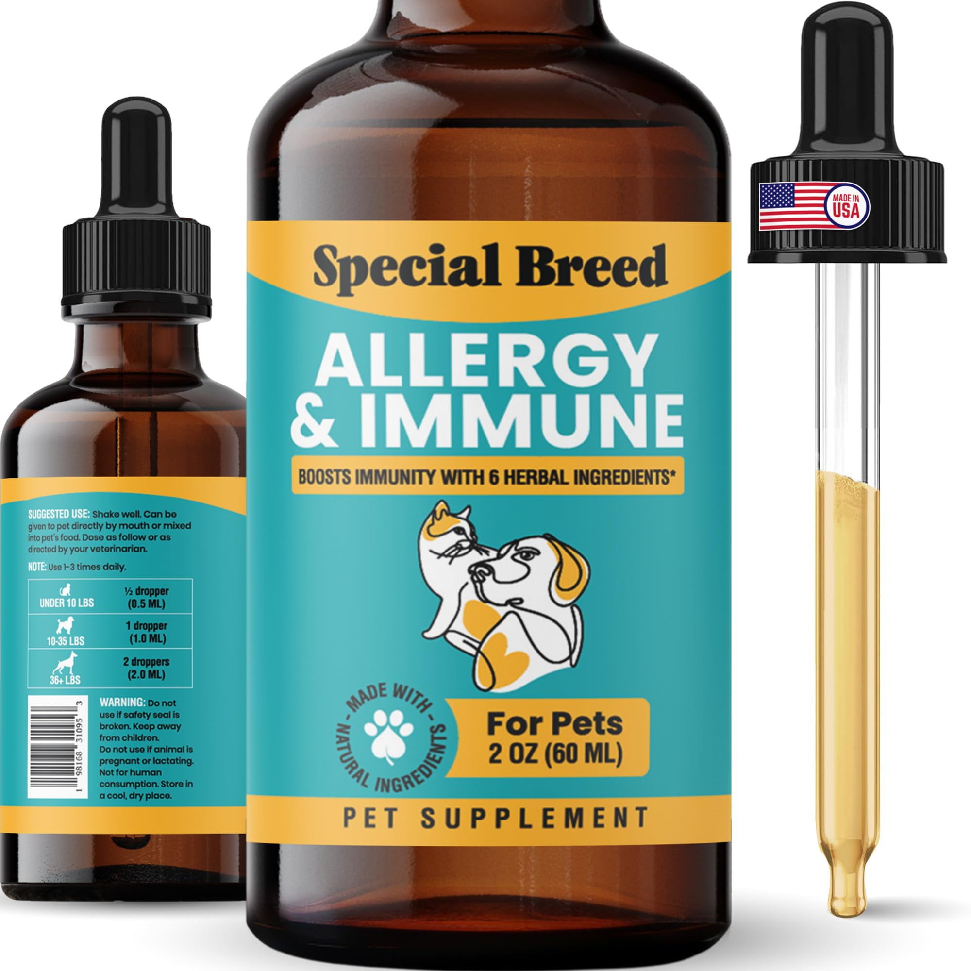 Special Breed Allergy & STF9 Immune with Elderberry, Allergy Relief for