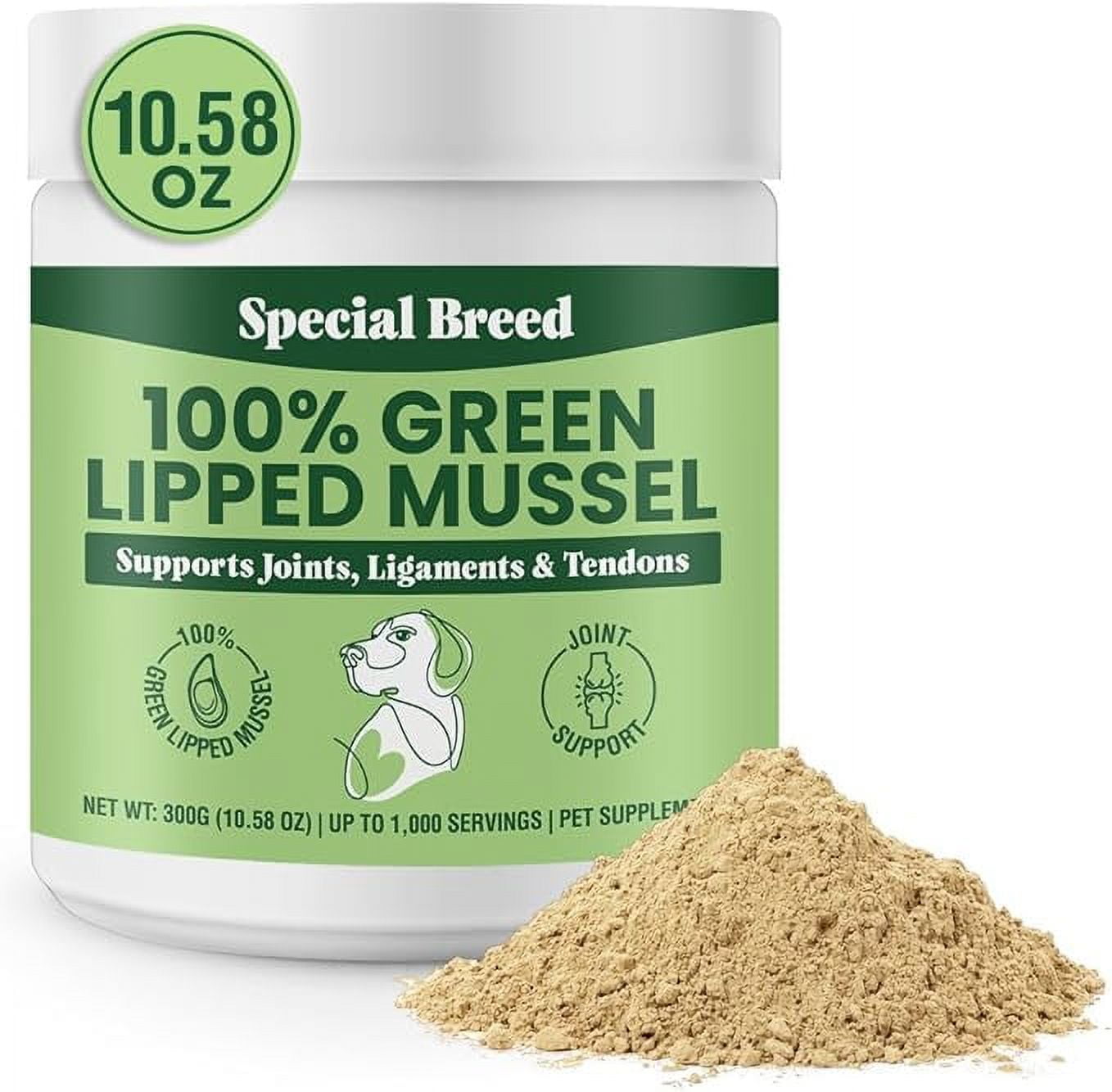 Special Breed Green Lipped Mussels for Dogs & Cats Premium Joint Supplement Powder for HIPS