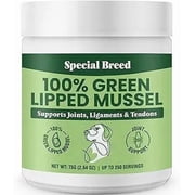 Special Breed Green Lipped Mussels for Dogs & Cats - Premium Joint Supplement Powder for Hips, Joints, and Muscles 75 Grams, 250 Servings