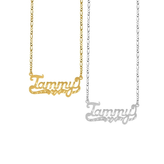 Special Bundle BOGO. Buy One Get One at 50% Off of the Personalized "Tammy" Diamond Cut Name Necklace