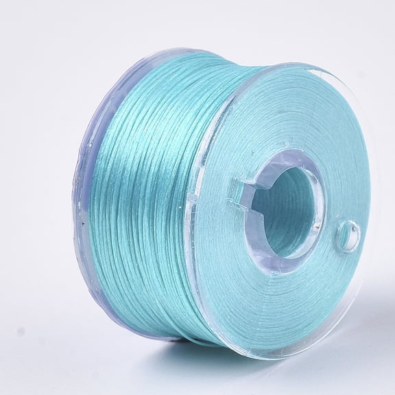 Special Coated Nylon Beading Threads for Seed Beads Cyan 0.1mm about 50yards/roll DIY