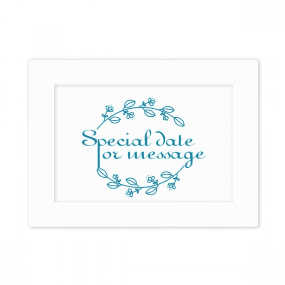 Special Date Information Wreath Photo Mount Frame Picture Art Painting Desktop 5x7 inch