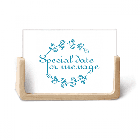 Special Date Information Wreath Photo Wooden Photo Frame Tabletop Display