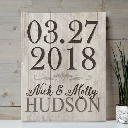 Special Date Personalized 11x14 Canvas