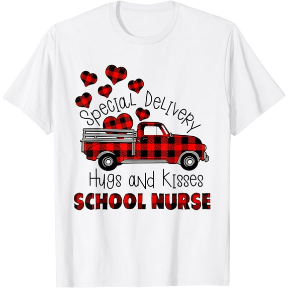 Special Delivery Hug and Kisses School Nurse Valentine's Day T-Shirt