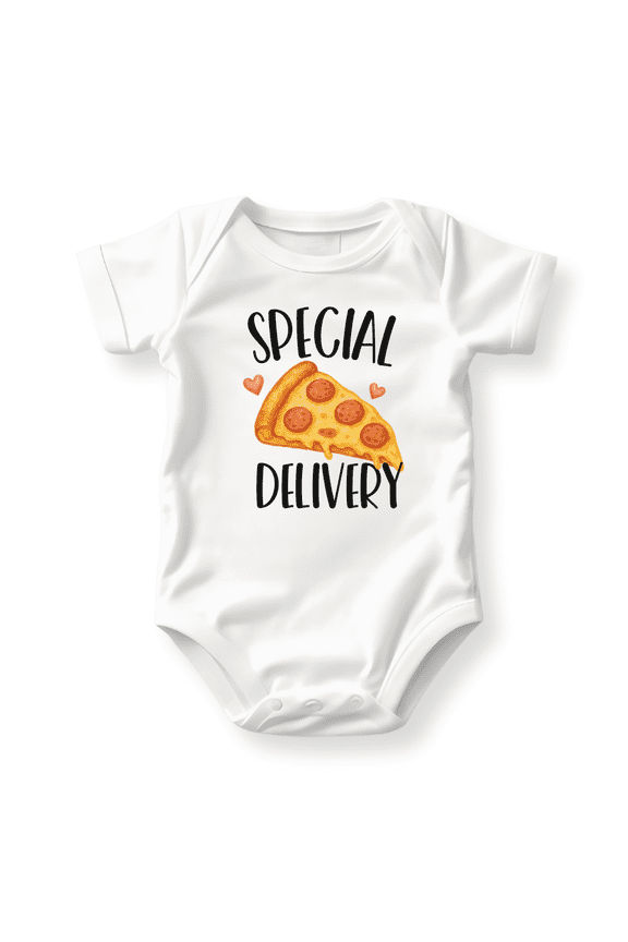 Special Delivery Watercolor Baby Bodysuit, Newborn Outfit, Baby Clothes, Gift for Children 18m White