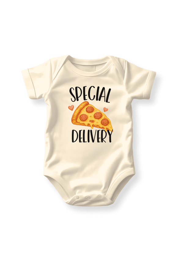 Special Delivery Watercolor Baby Bodysuit, Newborn Outfit, Baby Clothes, Gift for Children 6-9m Natural