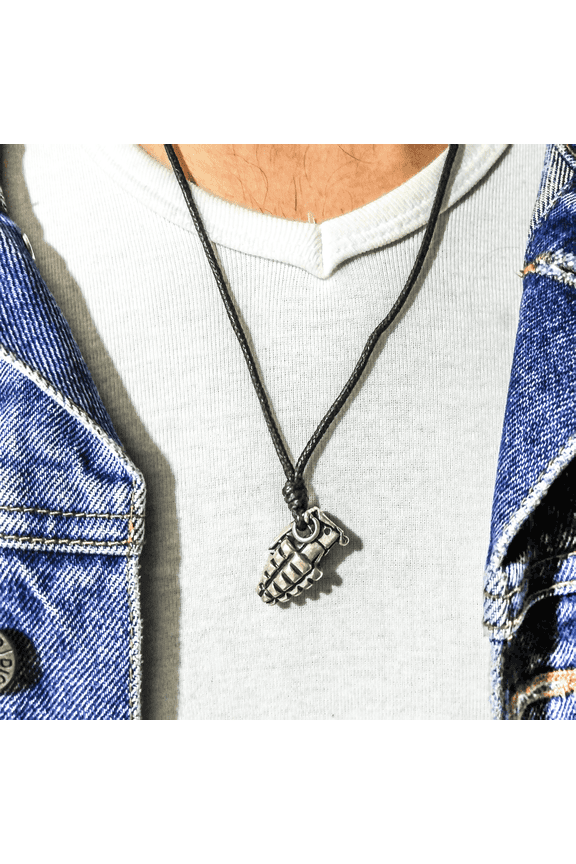 Special Design Neclace - Grenade Figured Antique Silver Plated - Gift - For Men&Women