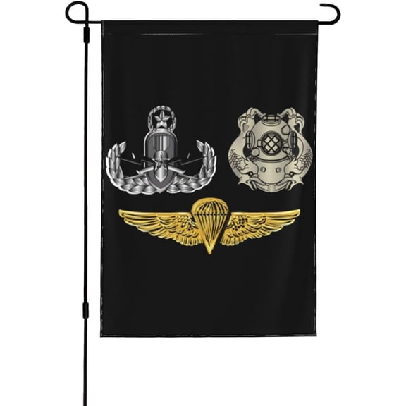 Special EOD Airborne First Class Diver Banner Outdoor Flags Garden Flag Yard Flag 12.5x18in