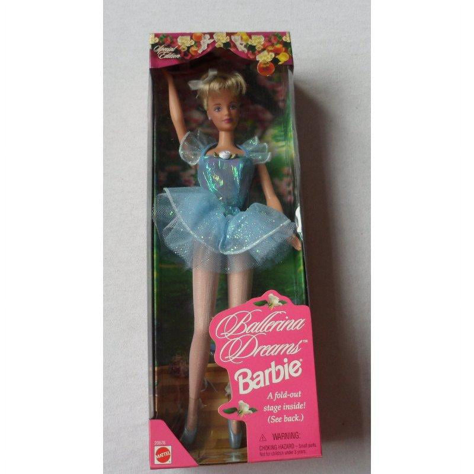 Ballerina Dreams Barbie Doll Edición especial (pelo rojizo) con etapa  plegable (1998)