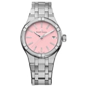 Special Edition Maurice Lacroix Aikon Colours Edition Stainless Steel Pink Dial Date Diamonds Quartz Womens Watch AI1106-SS002-550-1