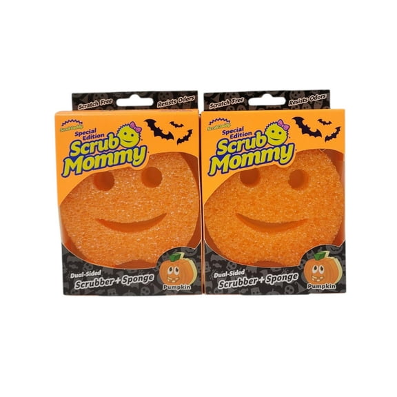 Special Edition Scrub Mommy Dual-Sided Scrubber + Sponge Pumpkin Shaped - 2 Pack