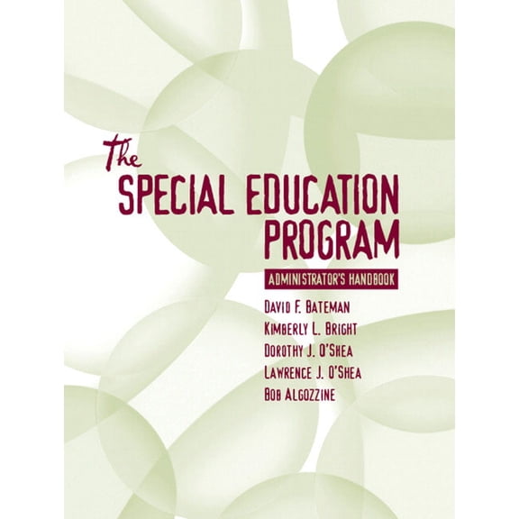 Special Education Program Administrator's Handbook, (Paperback)