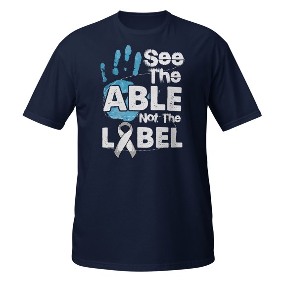 Special Education SPED Shirt See The Able Not The Label T-Shirt (Navy, 2XL)
