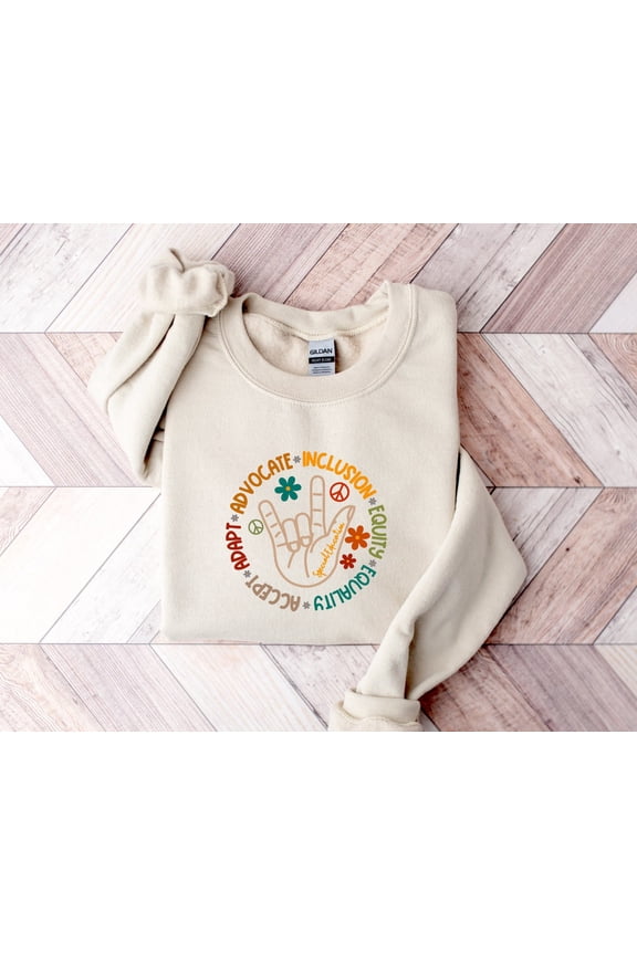 Special Education Sweatshirt and Sweatshirt,Autism Shirt,Accept Adapt Advocate Inclusion Equity Equality Shirt,Sped Teacher Shirt,Neurodiversity All Size S-5Xl