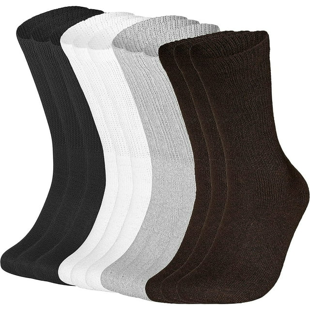 Special Essentials 12 Pairs Men's Variety Pack White Black Gray and