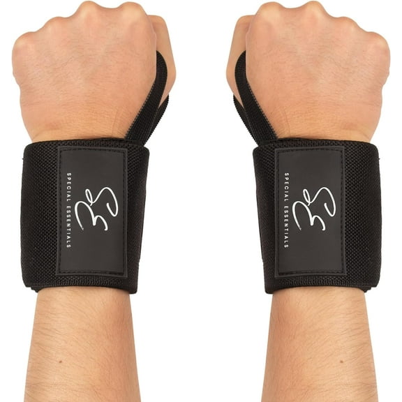 Special Essentials 18" Weightlifting Wrist Wraps – Flexible & Stiff Fit with Enhanced Support for Men & Women, for Gym, Powerlifting, and Strength Training