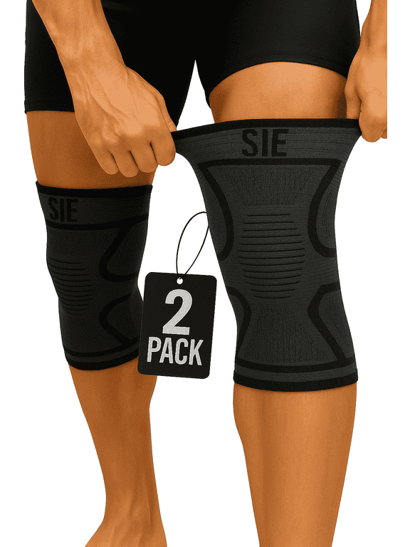 Knee Compression Sleeve Brace for Men and Women, Size L, 2 Pack