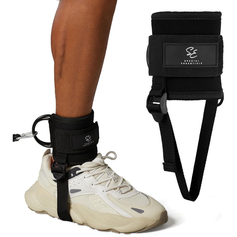 Special Essentials Ankle Strap for Cable Machine & Resistance Bands Premium Neoprene Gym & Workout Kickback Ankle Cuffs with Adjustable Foot Strap for Enhanced Leg & Glute Exercises