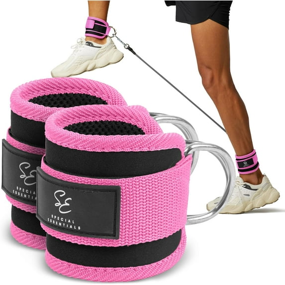 Special Essentials Ankle Strap for Cable Machine and Resistance Bands Premium Neoprene Gym and Workout Kickback Ankle Cuffs with Adjustable Strap for Enhanced Leg and Glute Exercises