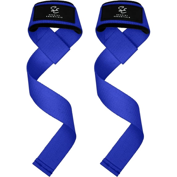 Special Essentials Anti Slip Men and Women Neoprene Blue Weight Lifting Straps