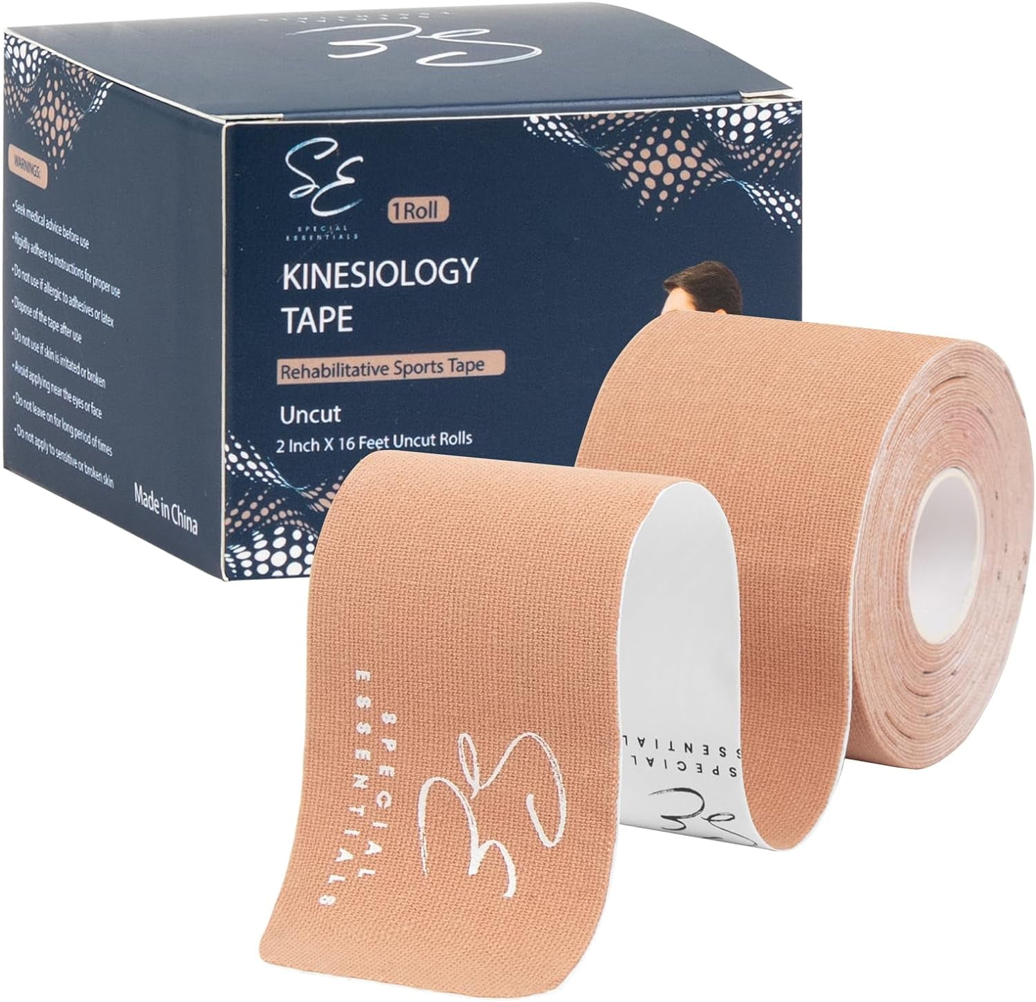 Special Essentials Kinesiology Tape - Premium Cotton Waterproof Sports Tape for Targeted Muscle Support, Pain Relief, \u0026 Enhanced Performance 20 Count, 10 Precut \u0026 Uncut Strips