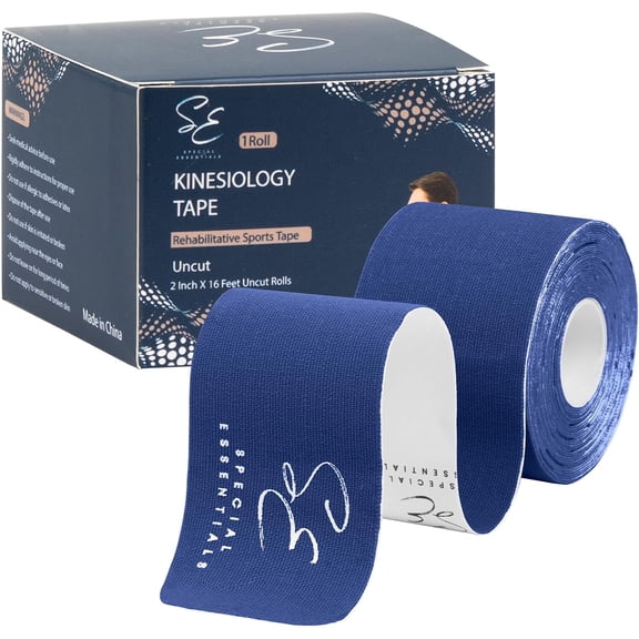 Special Essentials Kinesiology Tape - Premium Cotton Waterproof Sports Tape for Targeted Muscle Support, Pain Relief, & Enhanced Performance 20 Count, 10 Precut & Uncut Strips