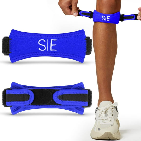 Special Essentials Patellar Tendon Knee Support Strap - Adjustable Brace with Compression Pad for Pain Relief, Stability - Suitable for All Sports & Workouts (2 Pack)