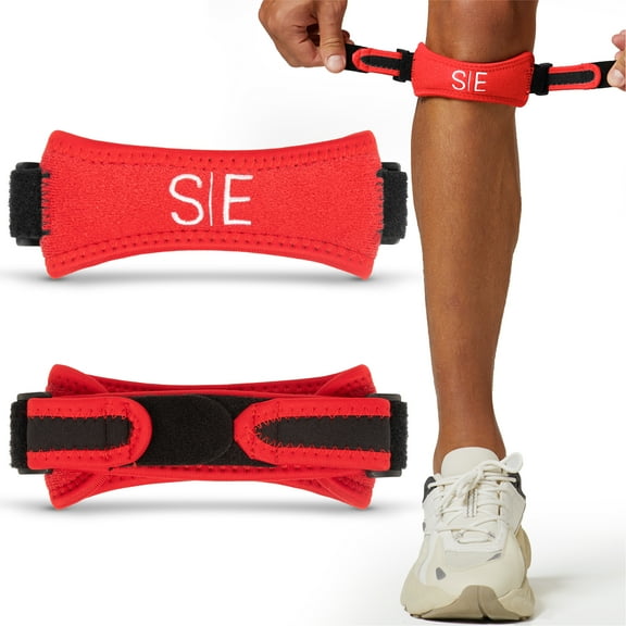 Special Essentials Patellar Tendon Knee Support Strap - Adjustable Brace with Compression Pad for Pain Relief, Stability - Suitable for All Sports & Workouts (2 Pack)