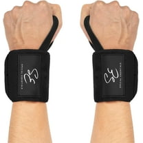 Special Essentials Stiff Unisex Heavy-Duty Black Wrist Wraps (1 Pair)